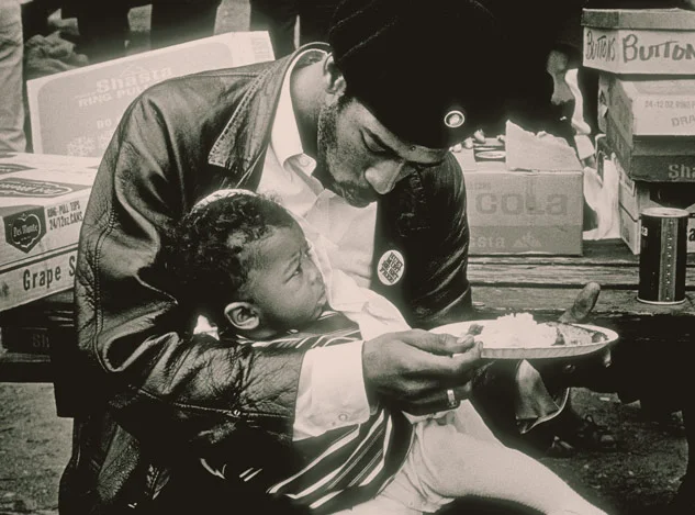 Father and child, 1968, photo by Ruth Marion Baruch and Pirkle Jones