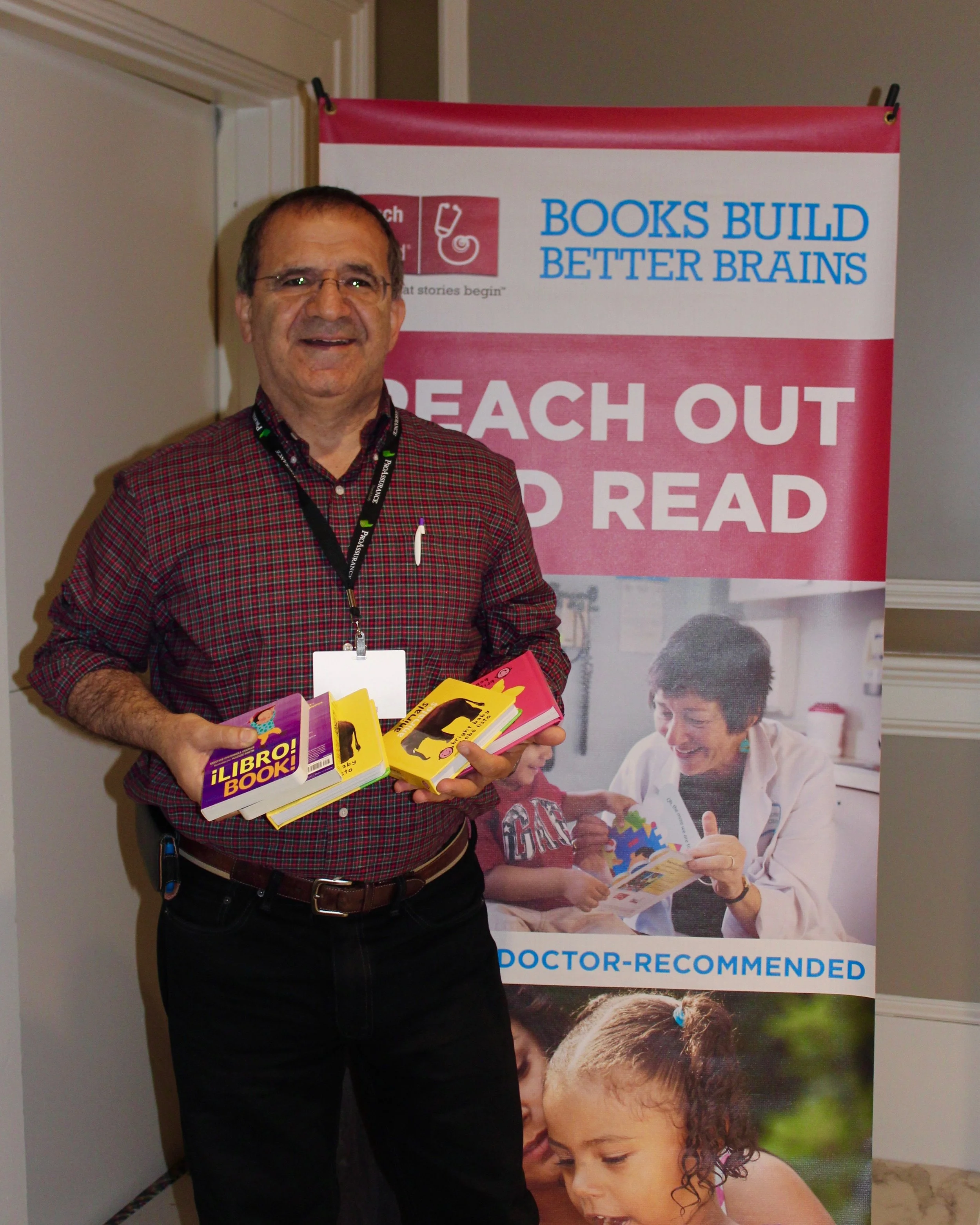 Congrats to Dr. Bashir who was the lucky winner of 100 books from First Book at the Spring meeting of the Alabama Chapter-American Academy of Pediatrics. 