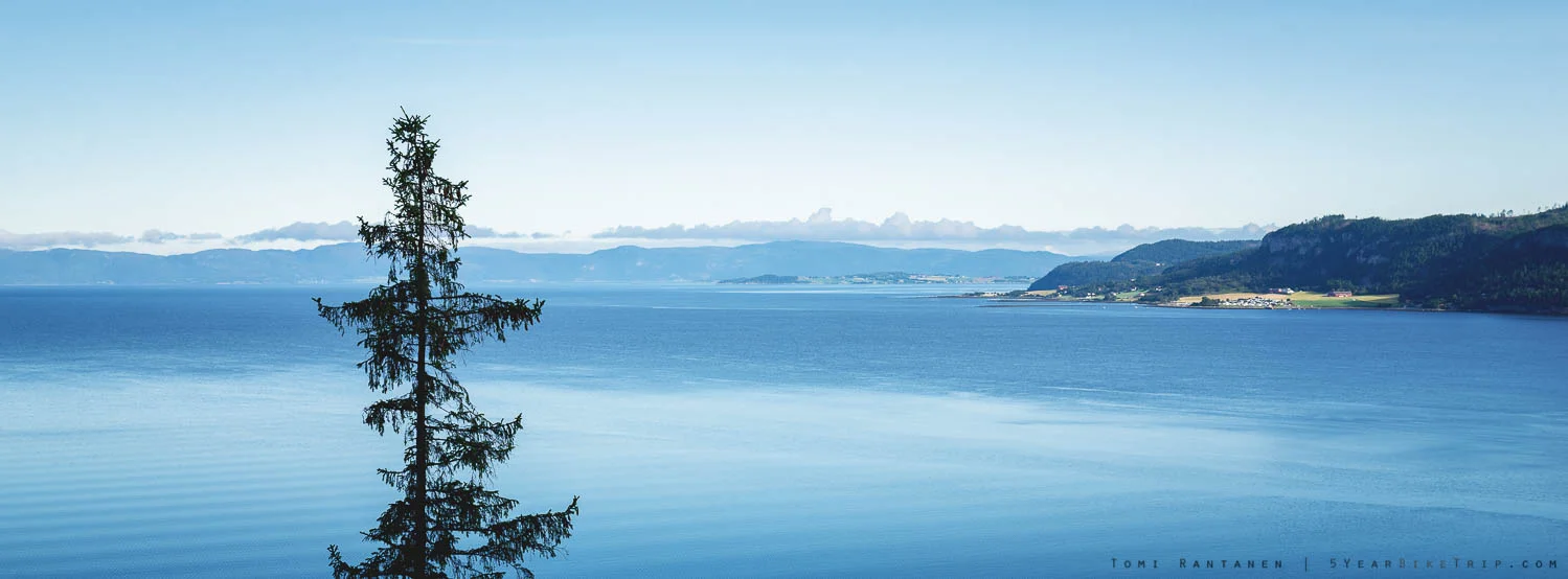 Ocean view on the way to Trondheim.
