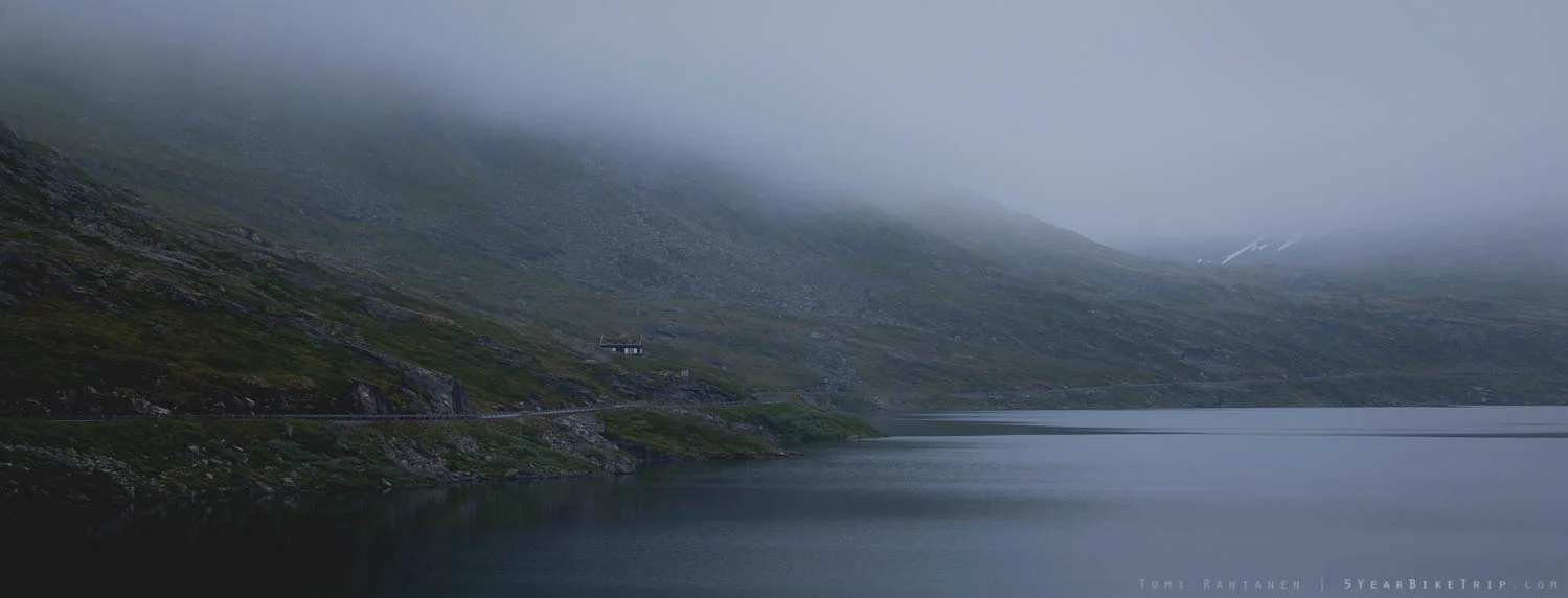 The sun was rising, but the cloud made it impossible to see.