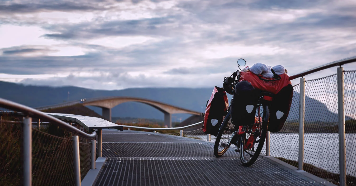 Bike at the Atlantic Road, Norway.