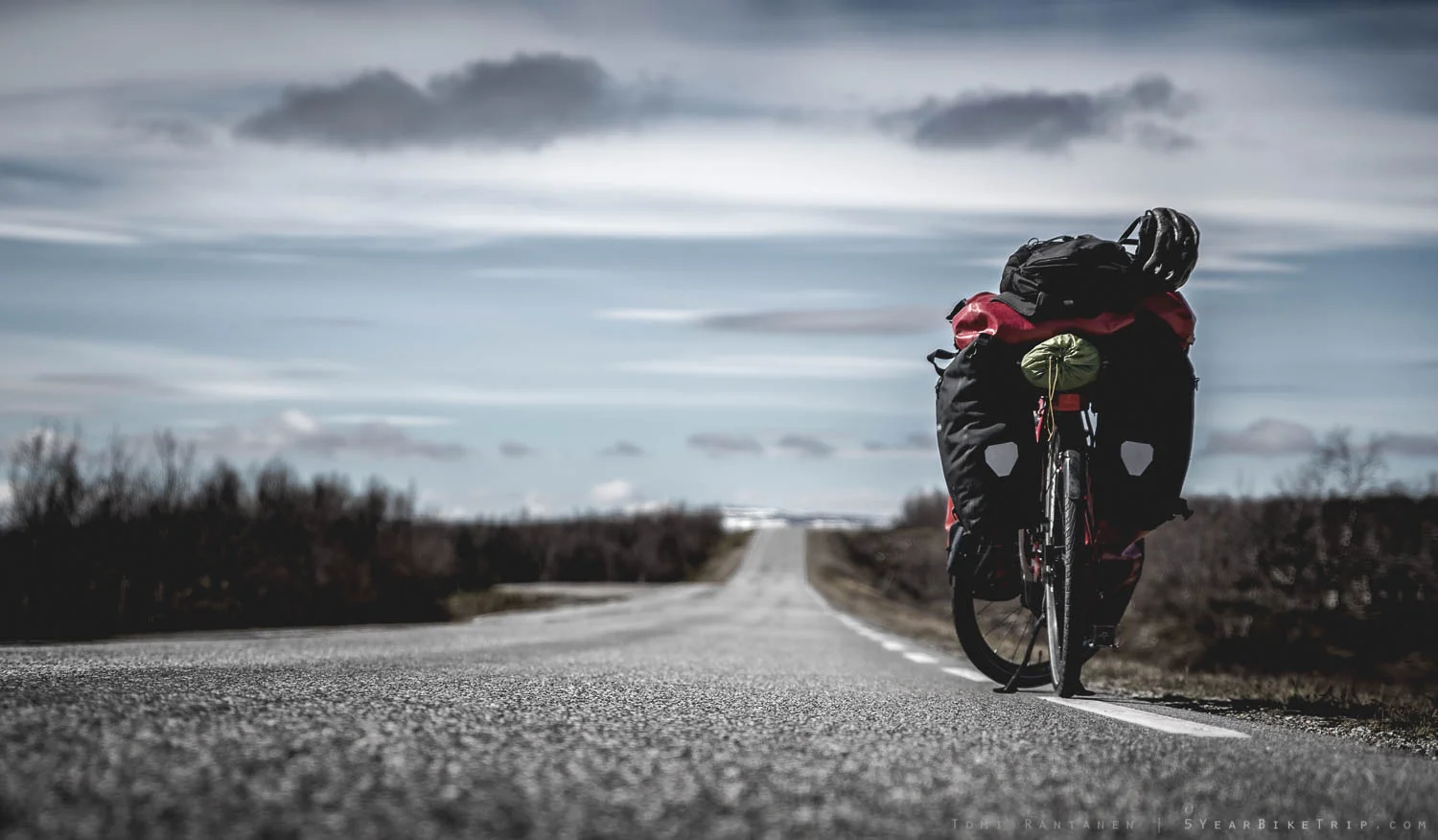 It's a long road ahead! Somewhere in North Norway.