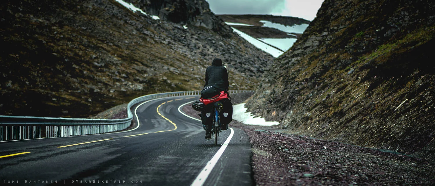 Old photo from my previous Arctic Circle bicycle tour.