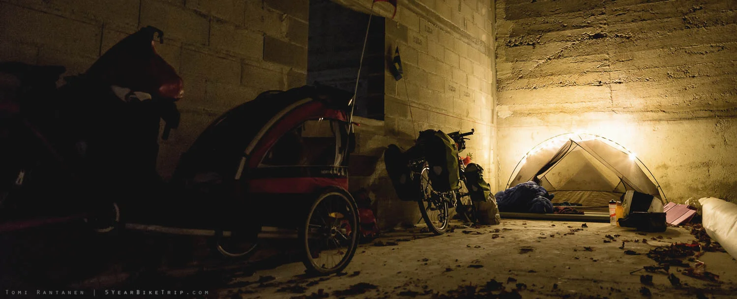 Garage camping, or "glamping" as I like to call it.