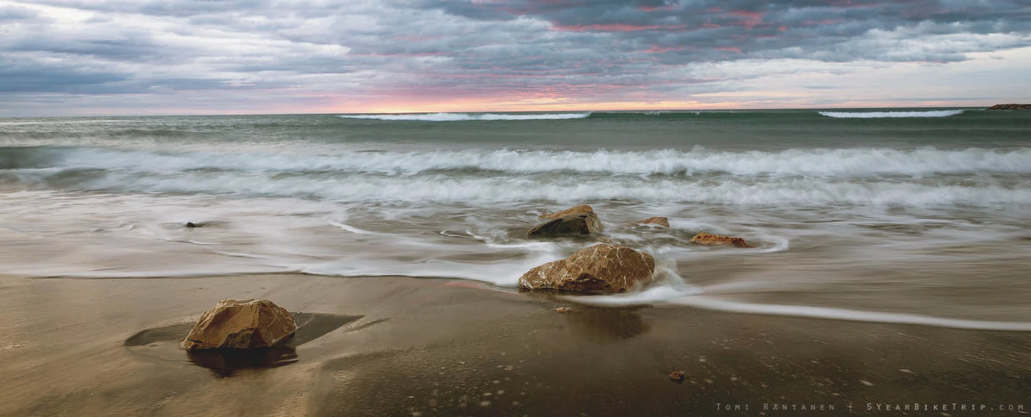 Waves of the Mediterranean at Saintes-Maries-de-la-Mer.