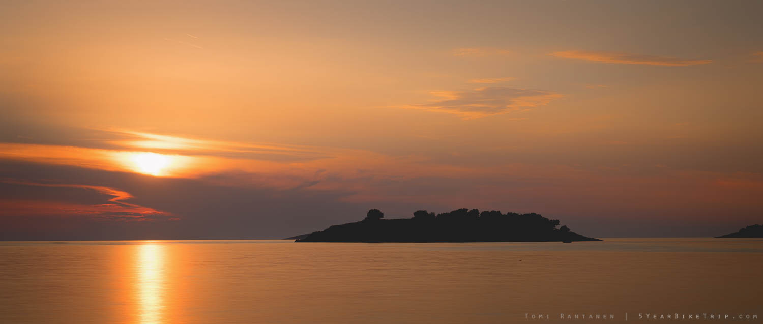 The sun sets on the Croatian coast. Also, everywhere else.