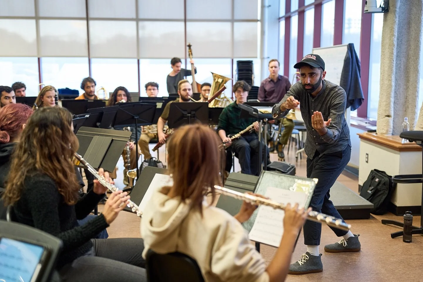 Action shot from some Conduction with the students of @montclair_cali last year 🤙

📷: @robdavidsonmedia 
#thewesterlies #montclairstateuniversity #conduction #butchmorris
