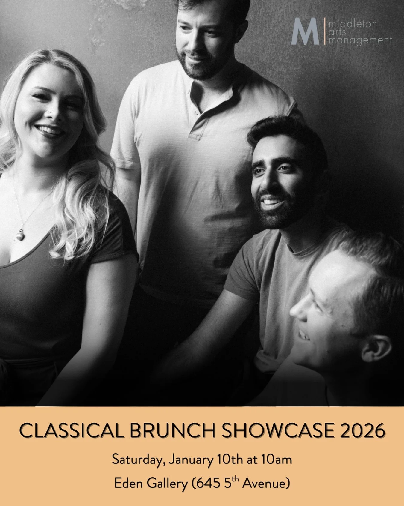 Friends of APAP! We&rsquo;re delighted to present a showcase on Saturday as part of the annual Classical Brunch Showcase! Come for coffee, pastries, and performances at @edengallery on the corner of 5th Ave and 51st St. We go on at 10am on Saturday, 