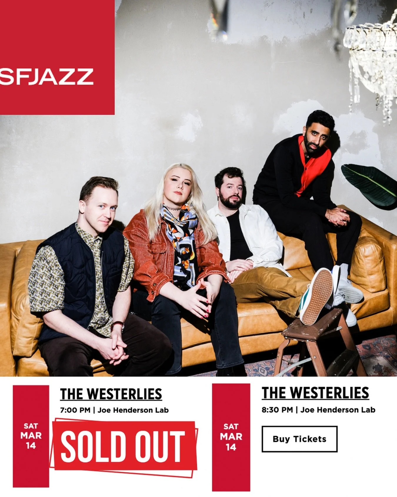 Attention Besterlies of the Bay! Tickets are going fast for our March 14th shows at @sfjazz, so be sure to get them in advance. Our early show has sold out, but we&rsquo;ve still got some seats at the 8:30pm show and we want to see you there! 🌉

📷: