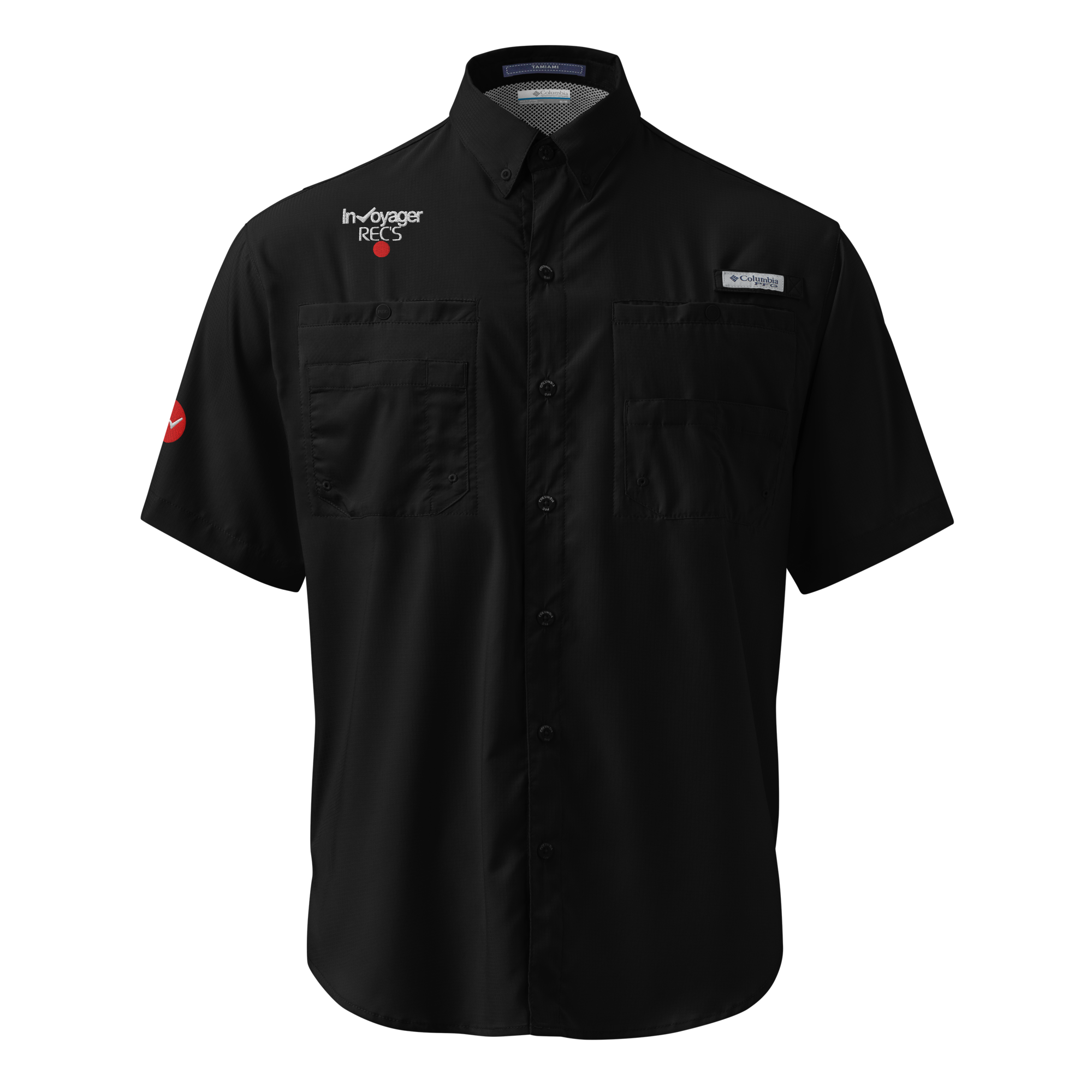 mens-columbia-short-sleeve-button-shirt-black-front-6a3d6e0bb9de6.png