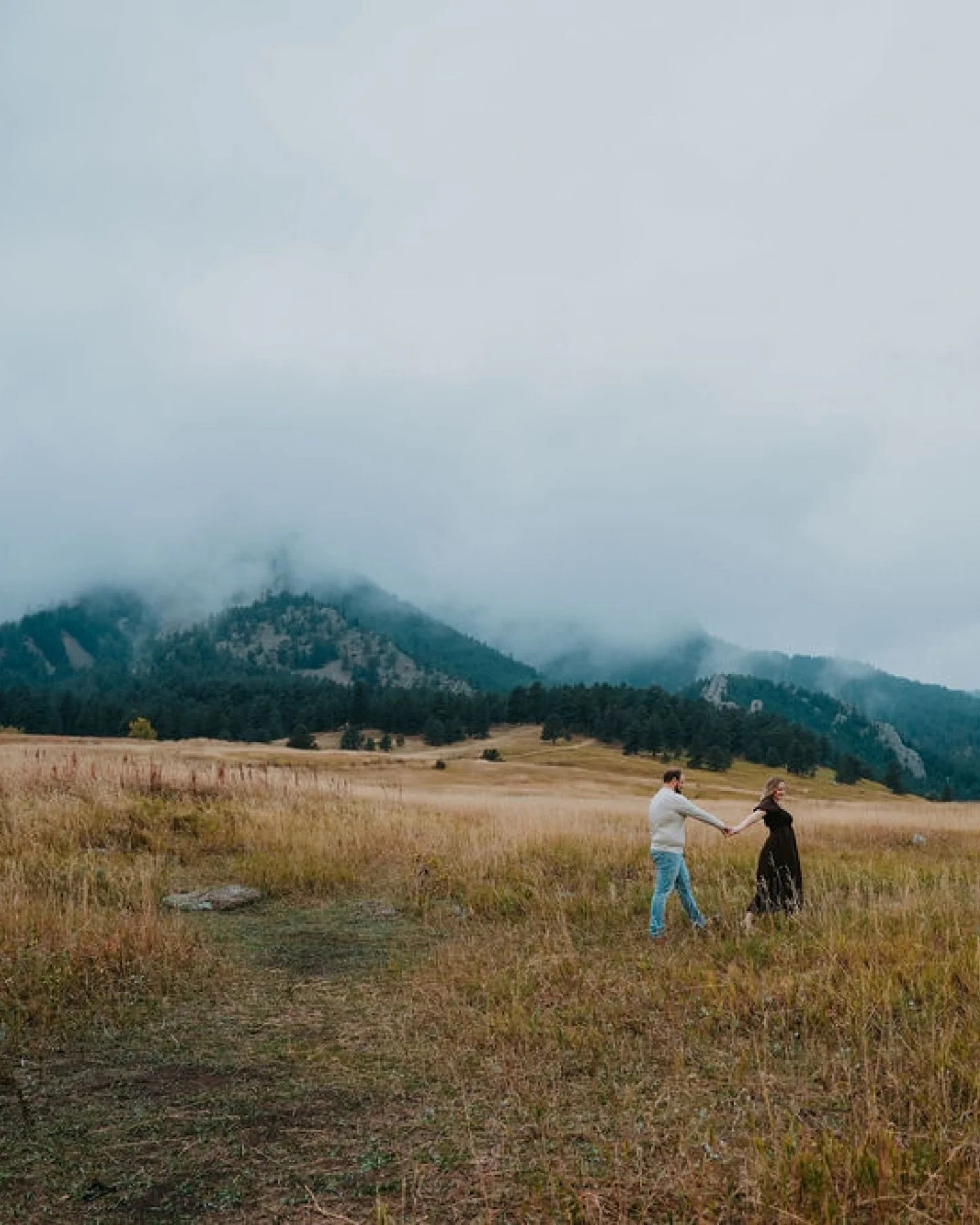 A magical foggy day spent with @kelly_quirkk &amp; @kellyandpaultrailtails photographing their engagement! These two were so fun to work with and up for anything! Thank you for trusting me to document these special moments for you! 
.
.
.
#engagement