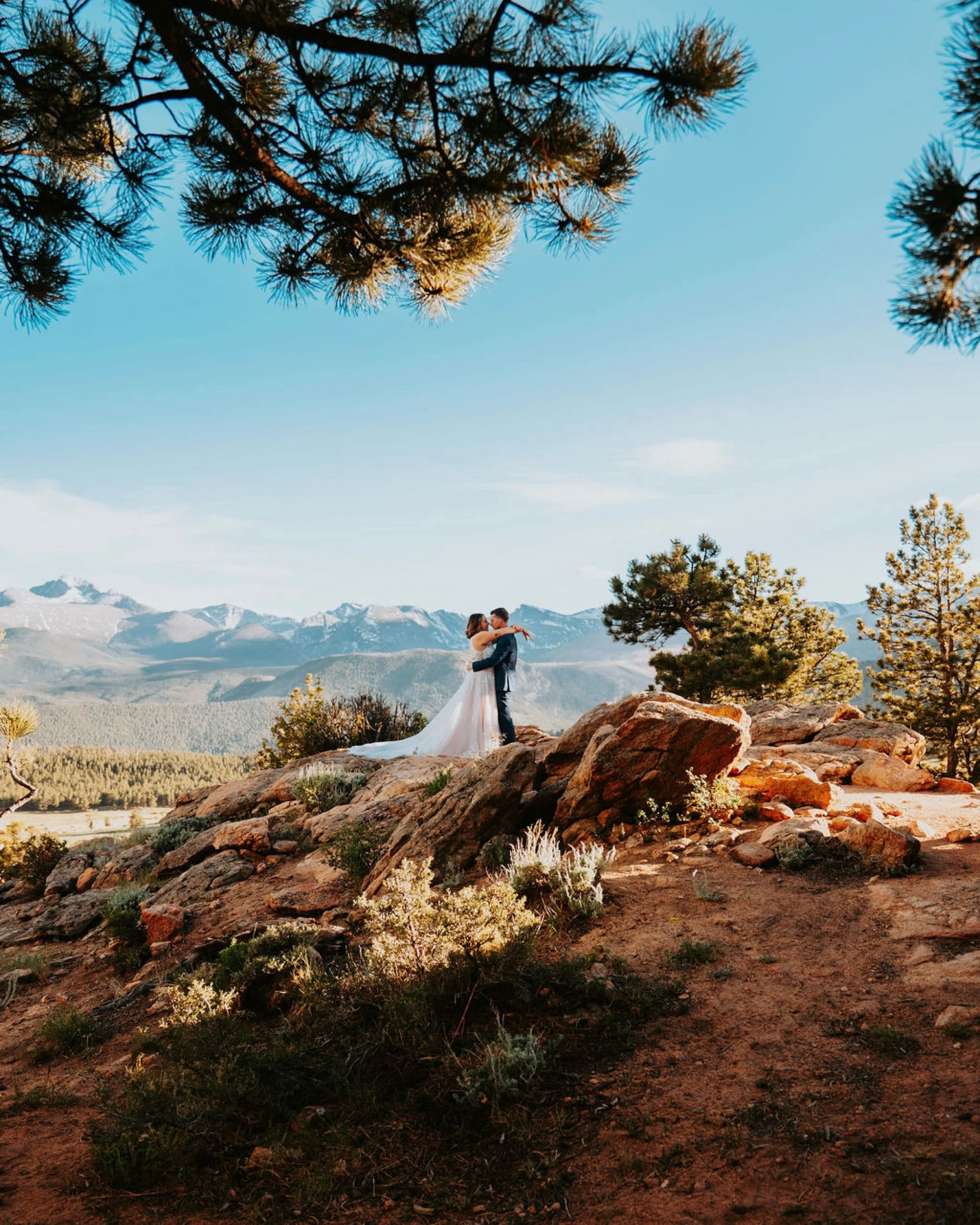 A few sneak peeks from this week weekends wedding with @gingerrmitchell &amp; Quinten. Their ceremony took place at a beautiful spot in Colorado Springs and then we took their couple photos in @visitrmnp. I feel like they are truly getting the Colora