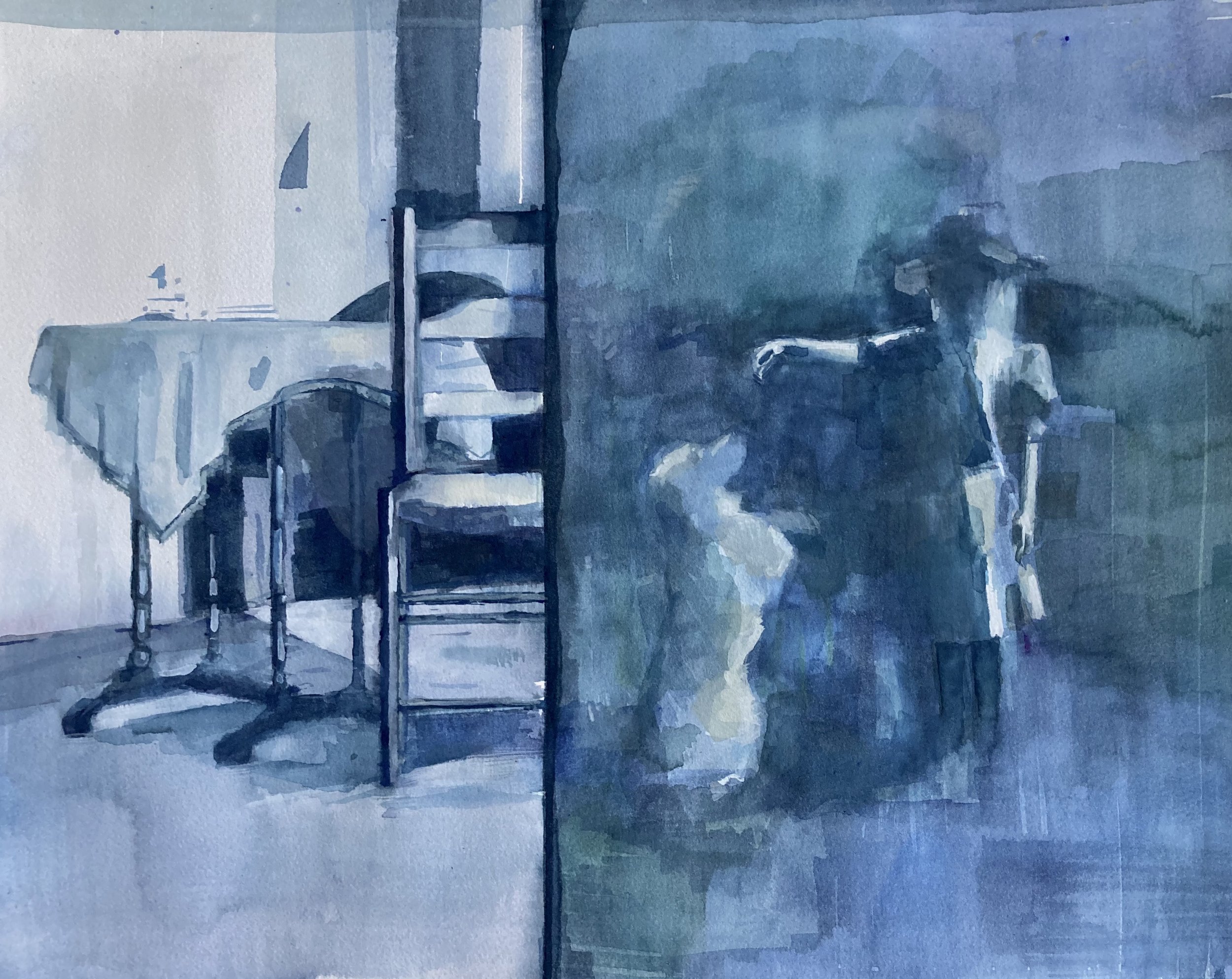 Helen (2025) 16 x 20 inches, gouache on paper