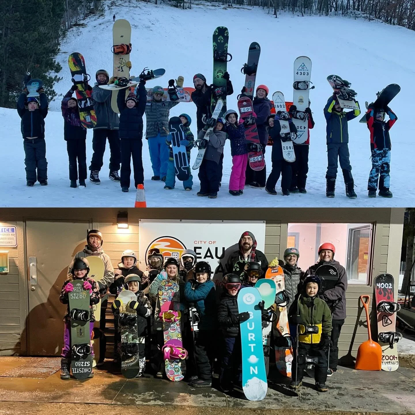 After a few seasons of low snow, we were finally able to host snowboard lessons again this year! We had a great time hanging out with these young rippers and it was awesome to see them progress over these 4 weeks!

Please help us send out a big thank