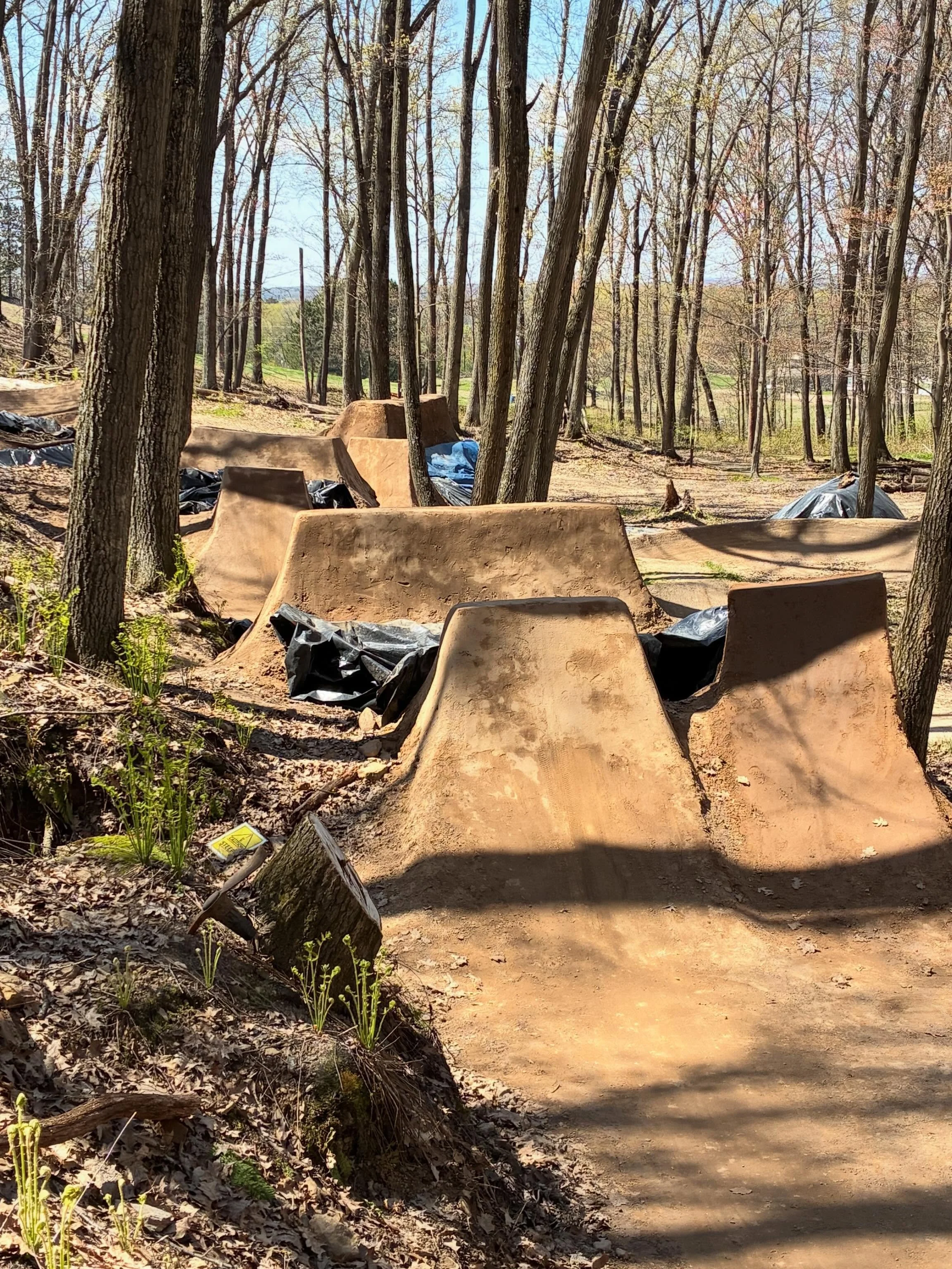 Got the first few laps in on the dirt jumps this weekend after a lot of work getting them running after winter. 

Still working on the last few jumps at the bottom but the rest of the line is already running prime! Stay tuned for more trail updates a