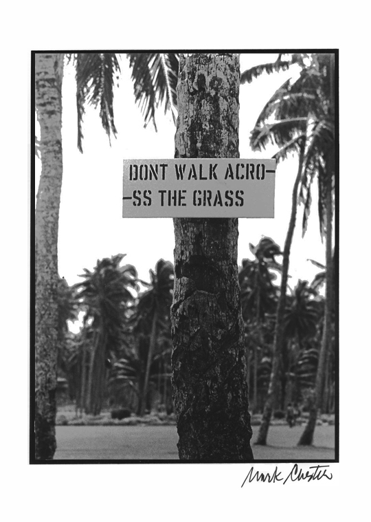 Don't Walk Acro--ss the Grass
