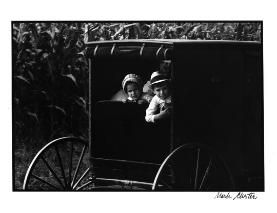 Mennonite Buggy and Children