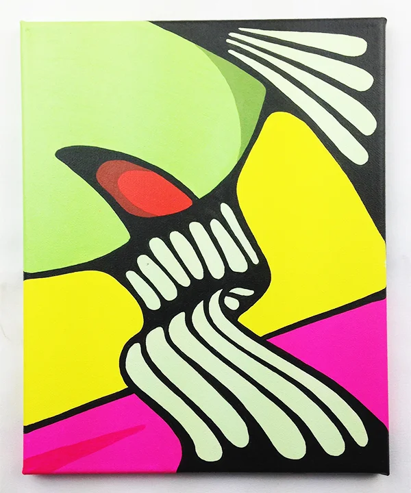 DES004 Green Shapes 10X12 Acrylic on canvas. 2016.jpg