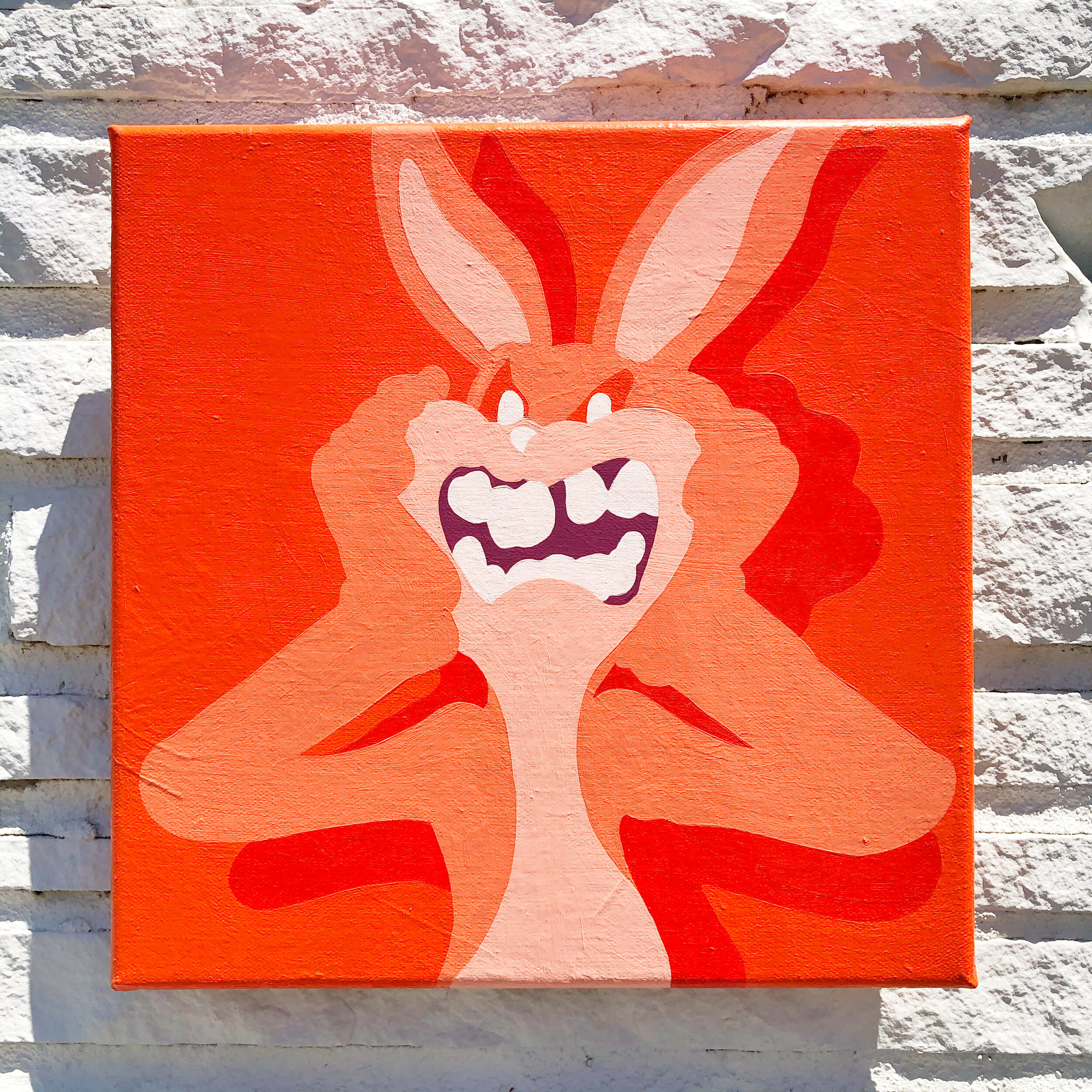 Orange Bugs Bunny 12x12 Acrylic on canvas 2020.JPG
