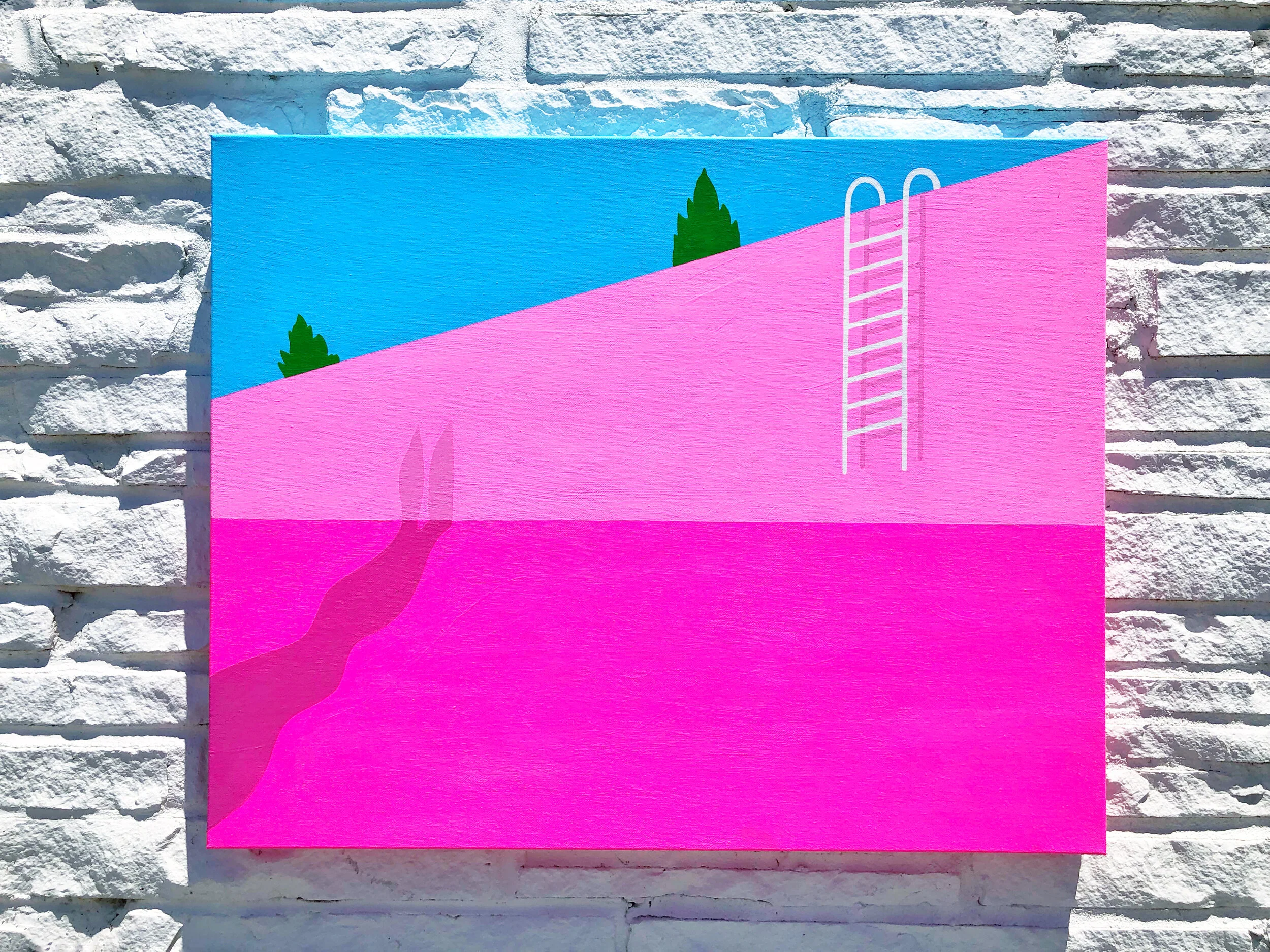 Ladder 24x30 Acrylic on canvas. 2020.JPG