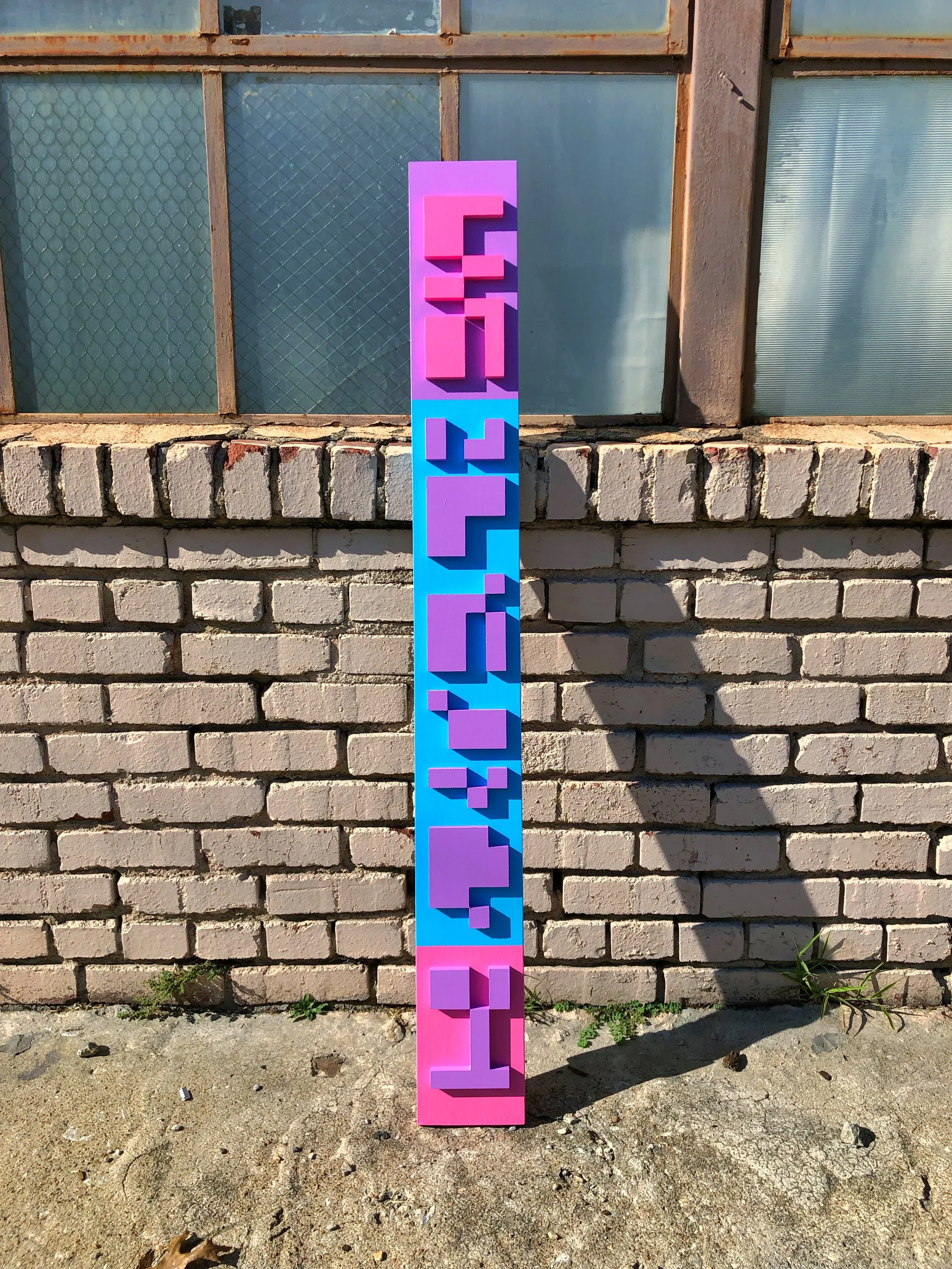 Blue and Purple Tall Relief