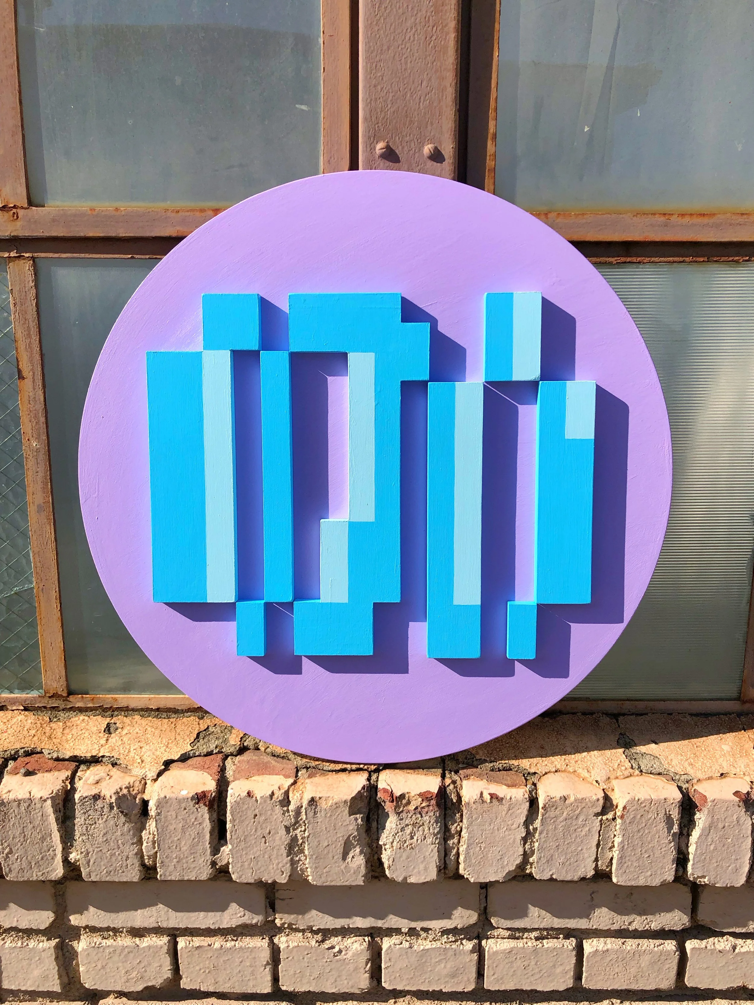 Blue and Purple Circular Relief