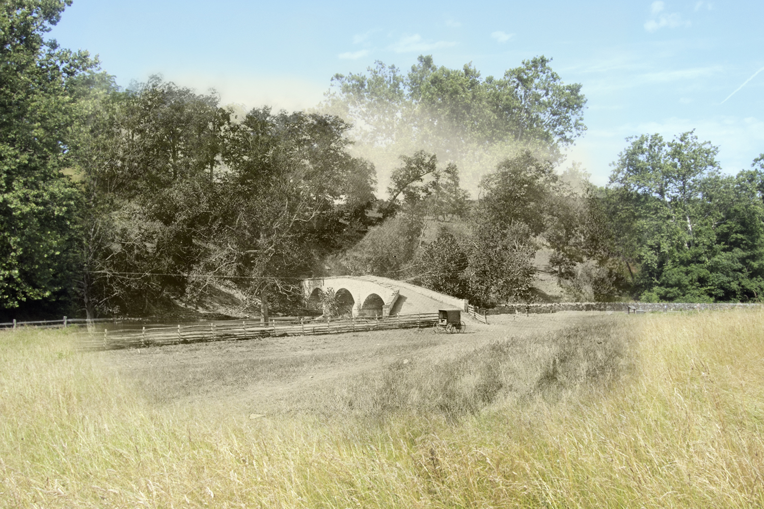  Burnside Bridge Antietam National Battlefield Then and Now 