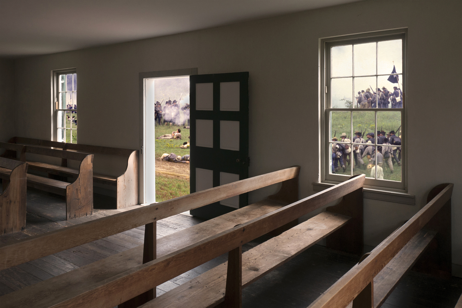  Dunker Church Antietam National Battlefield Then and Now 