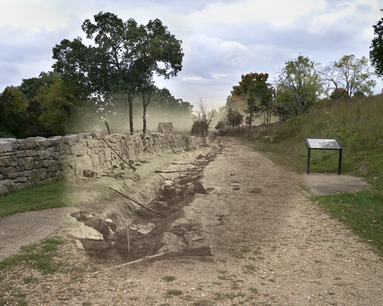 Marye's Heights Fredericksburg National Battlefield Then and Now
