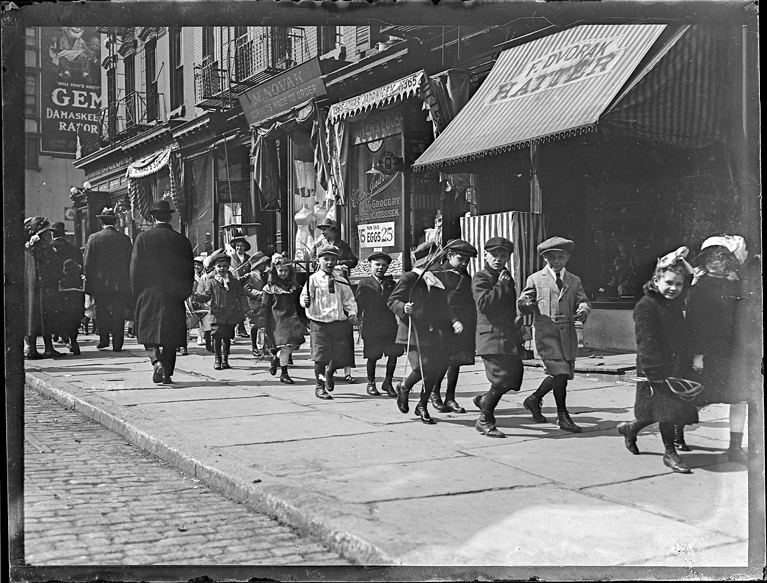  Easter or Palm Sunday procession with children. 