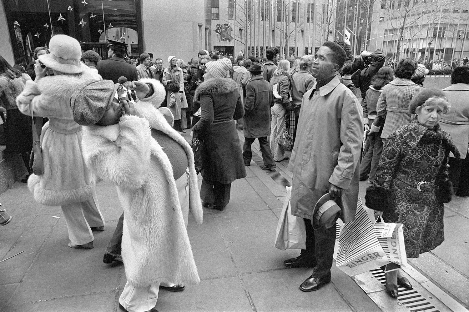 Rockefeller Center at Christmas time New York City 1973