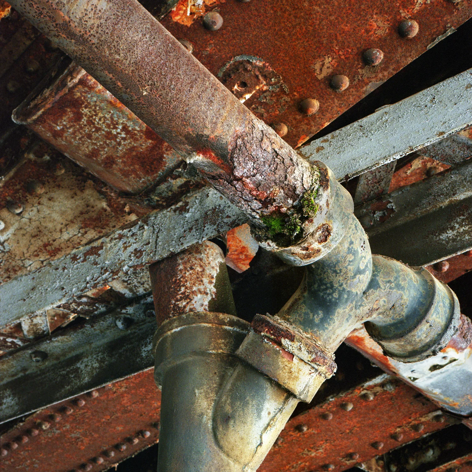 Infrastructure Salamanca, NY 6x6 color negative film