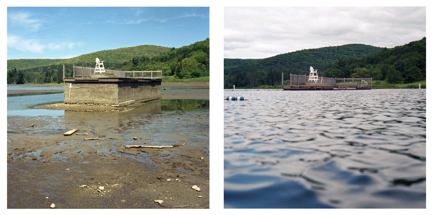  Passage: Swimming platform Allegany State Park, NY 6x6 color film 