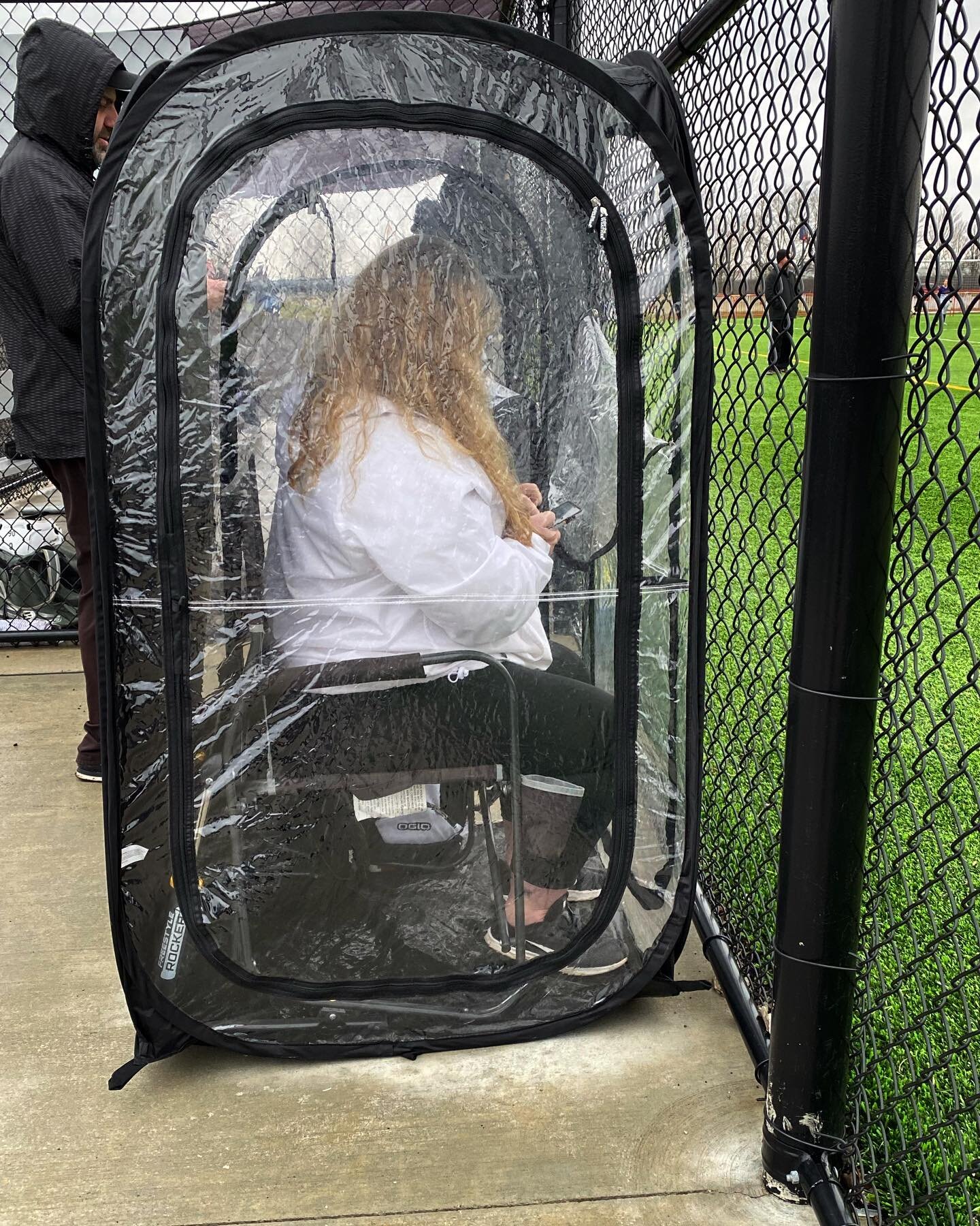 Mom fan at daughter&rsquo;s softball game. Brilliant. No wind, no rain, a little warm(er), and you don&rsquo;t have to talk to anyone.