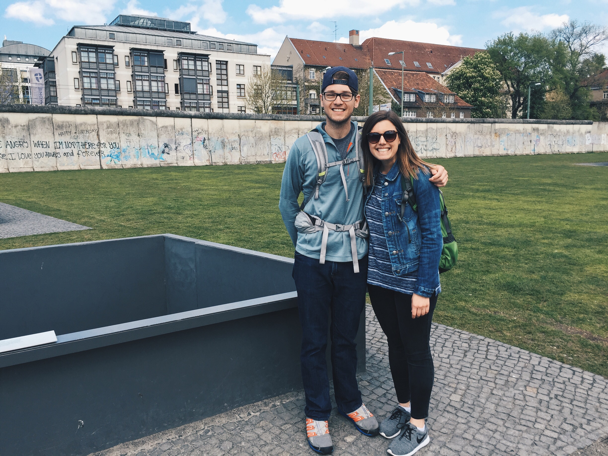 My brother, Greg, and I in front of the Berlin Wall - April 2016