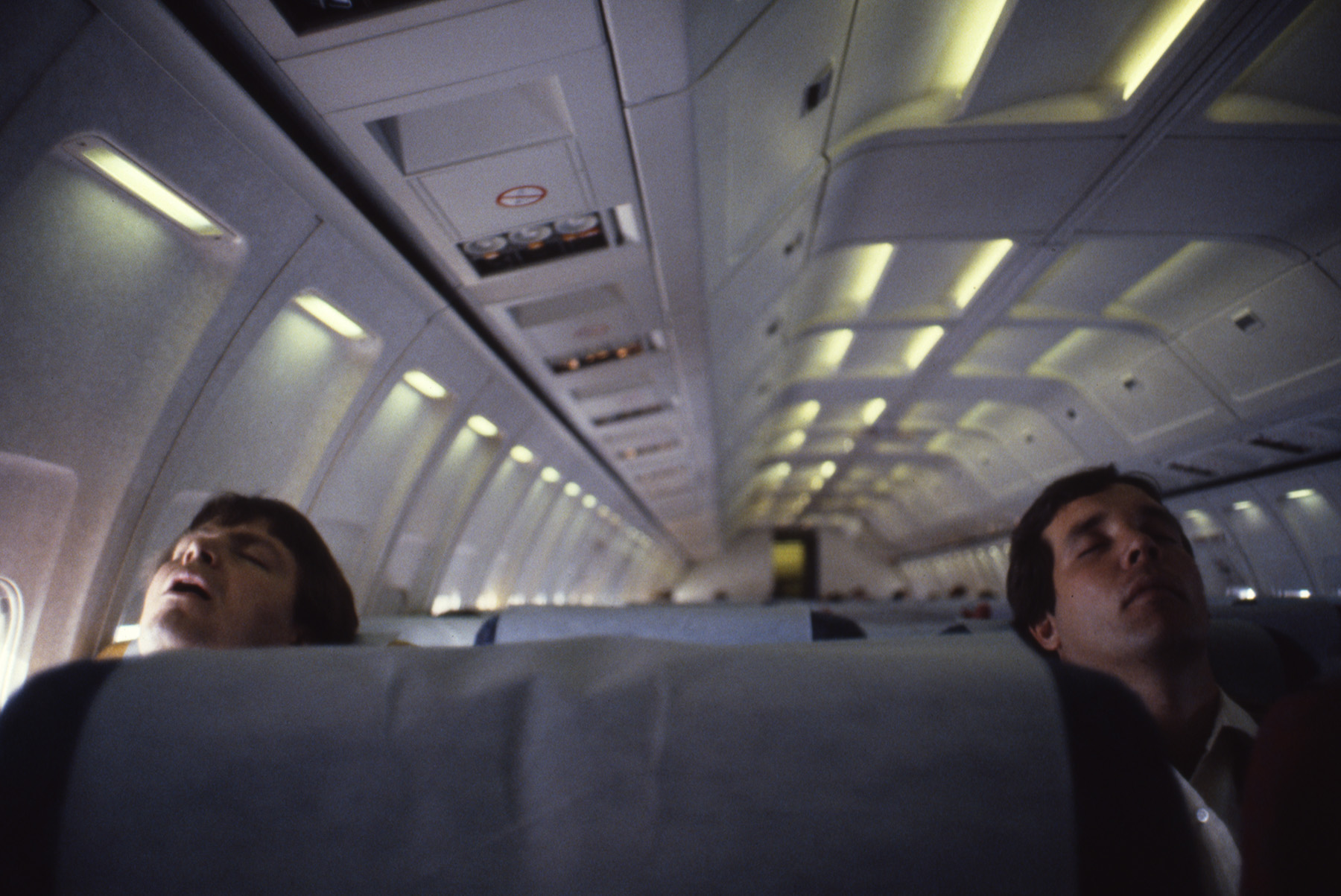 "This was the flight back to Minneapolis from Jamaica. These guys. Who knew what they were doing there."