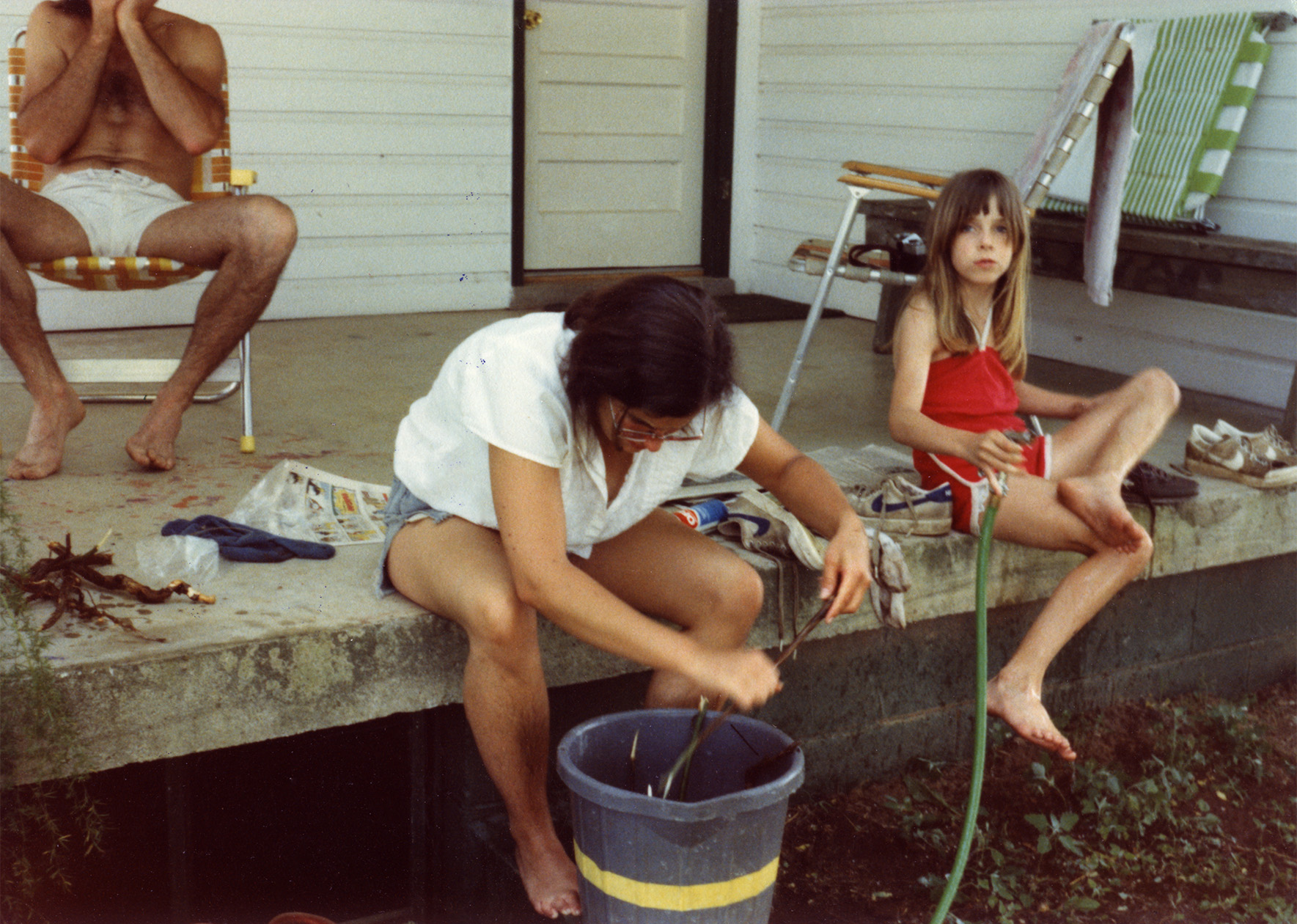  My mother and Heather on Aunt Pat's porch in Tennessee during one of her first visits before moving out here. 