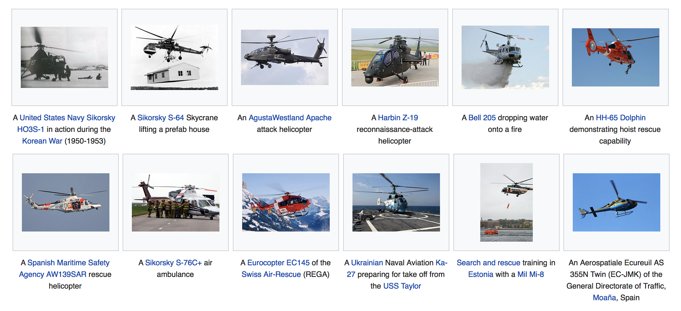 Helicopters (Wikipedia)