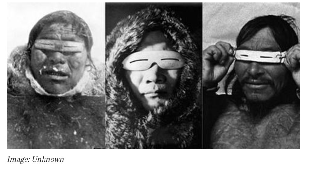 Inuit sunglasses; picture from sunglassmuseum.com