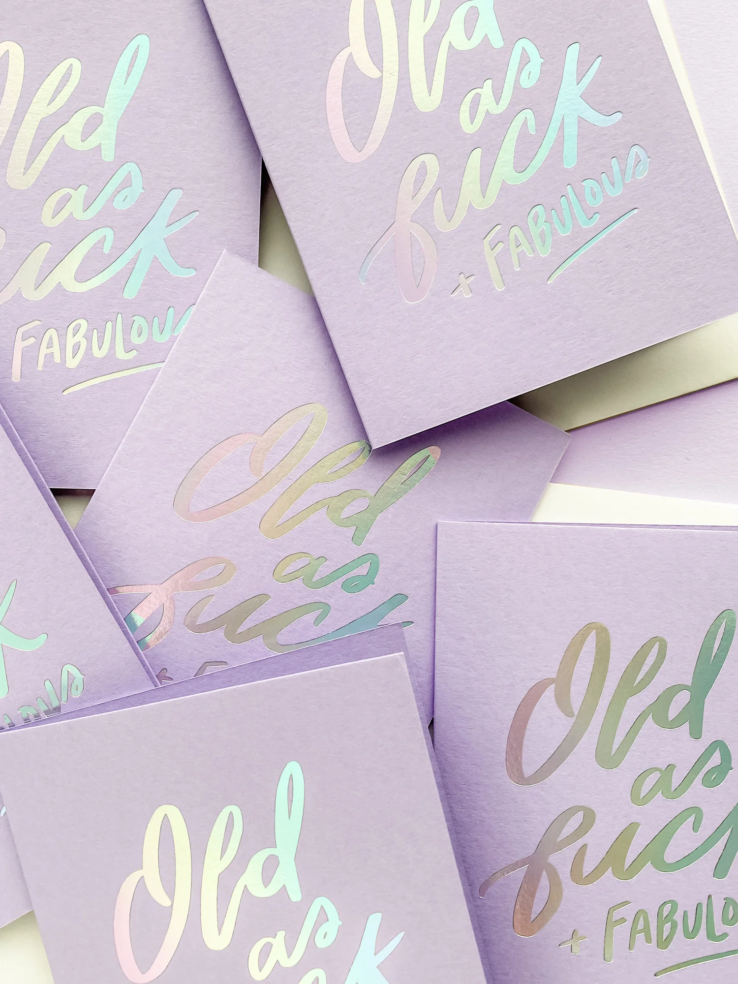 Old AF -Holographic Foil Birthday Card Old AF -Holographic Foil Birthday Card