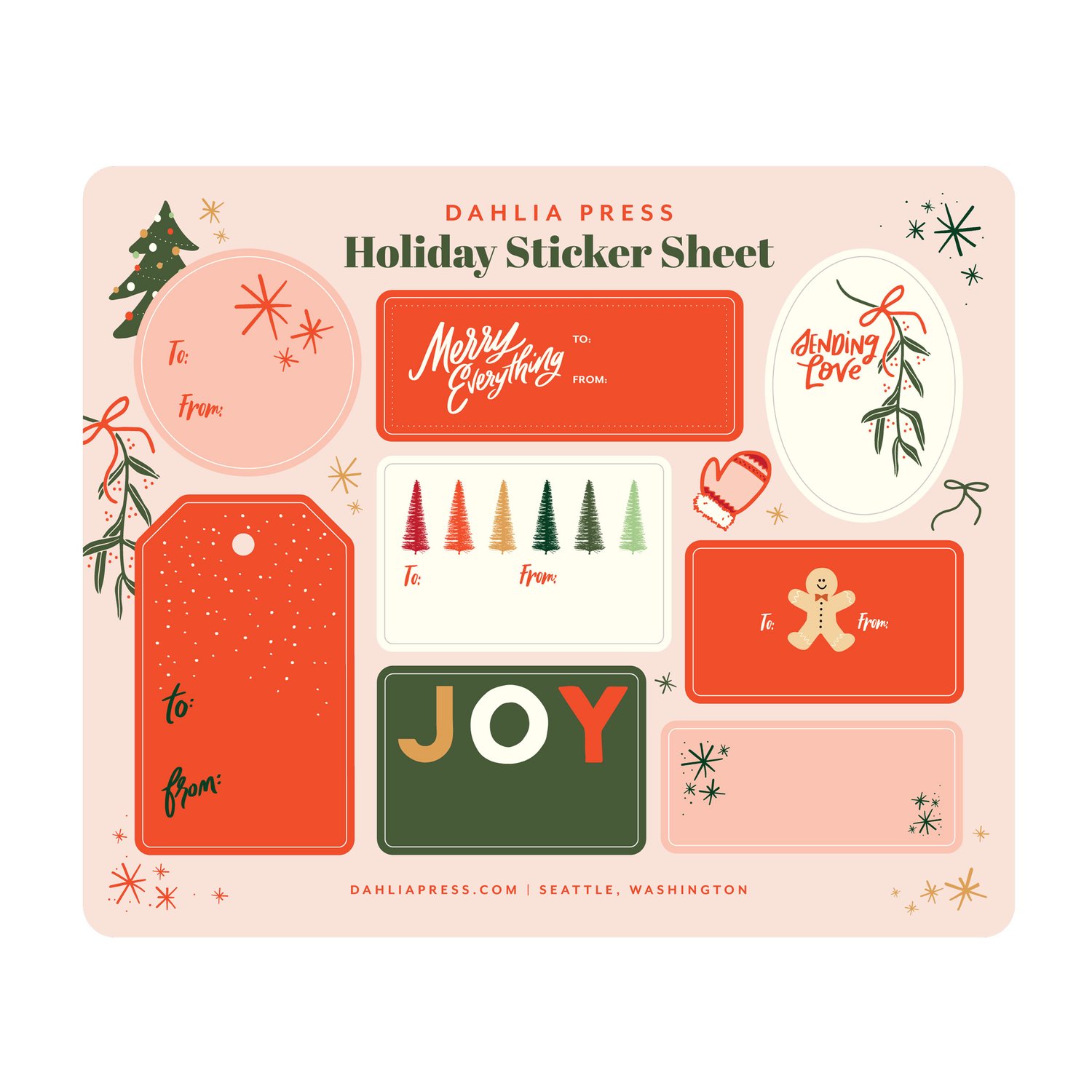 Holiday Sticker Sheet — Dahlia Press