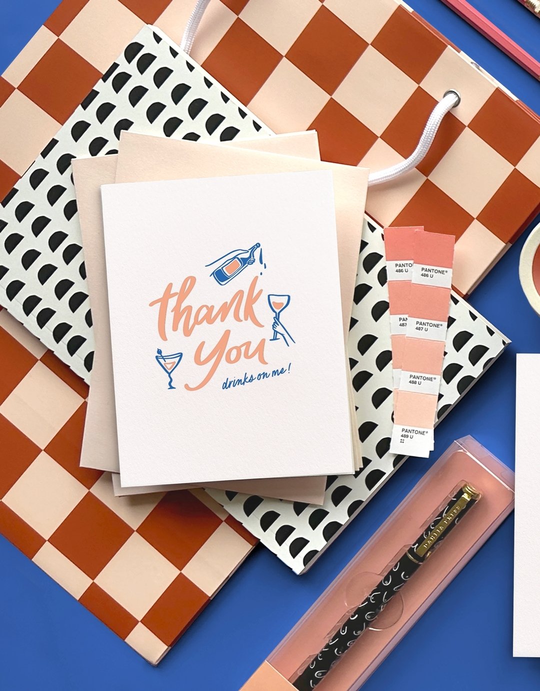 Say thank you in style. Shop all Thank You notes at link in bio.

#ThankYouCard #Letterpress #DrinksOnMe #Gratitude #ThankYouGift #Cheers #CardDesign #Stationery #GreetingCards #ThankYouNotes #HandmadeCards #CocktailCard #SendThanks #CardShop #Crafte
