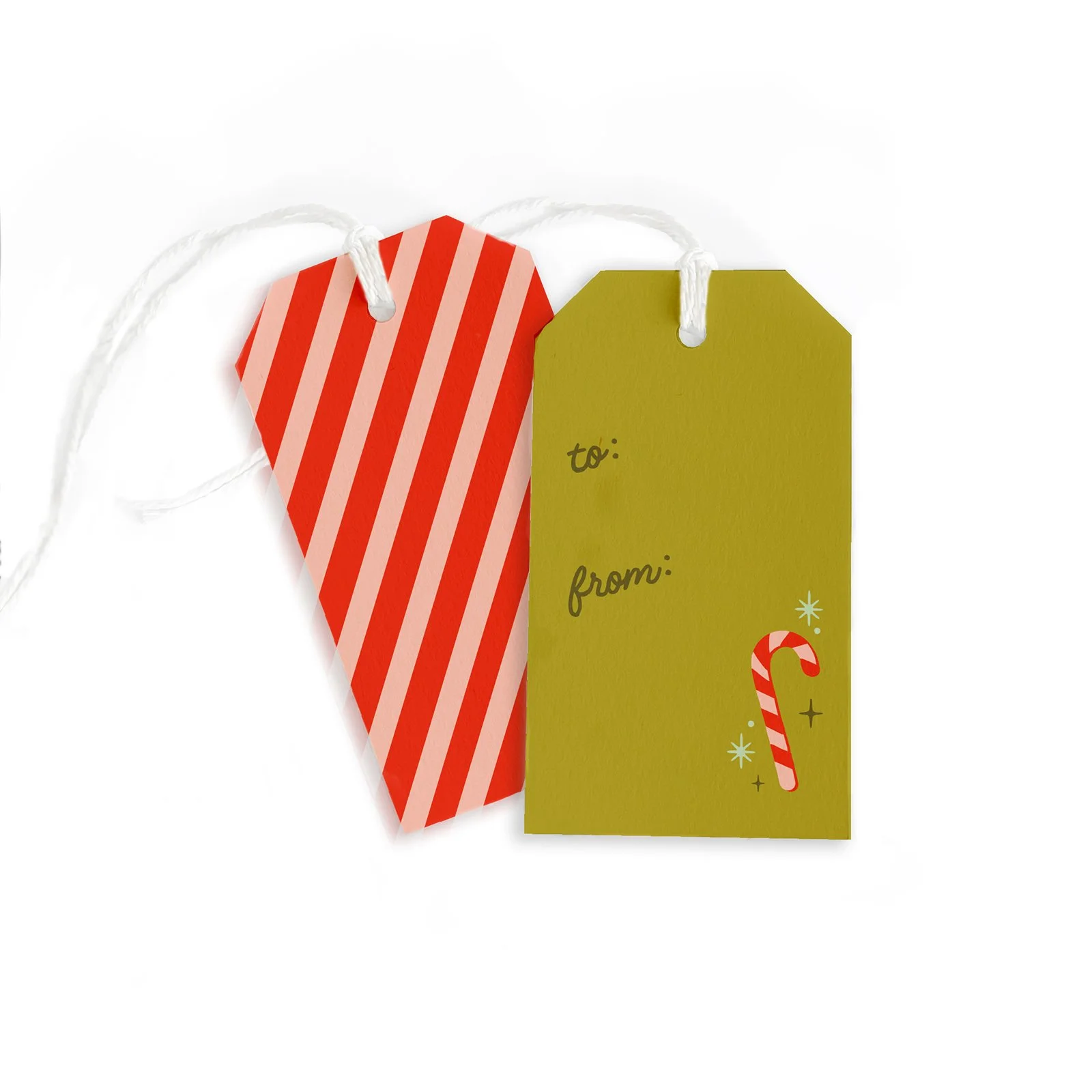 Candy Cane - Holiday Gift Tag