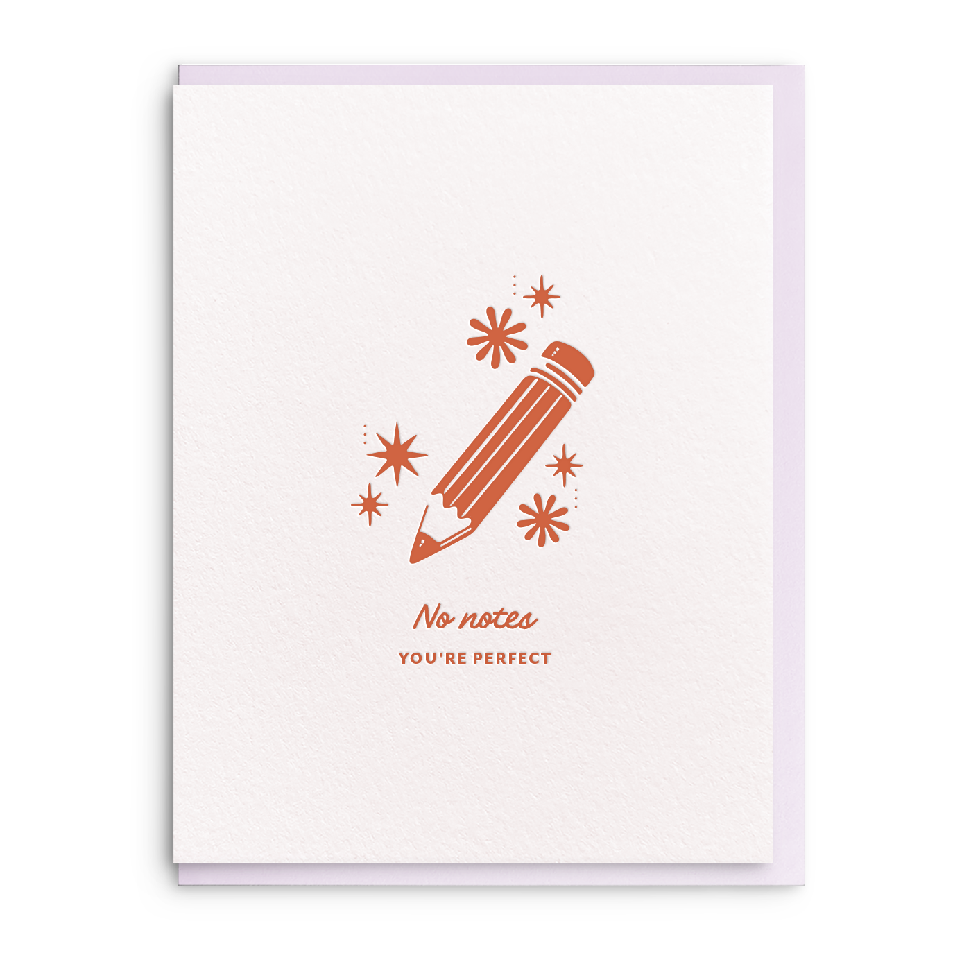 No Notes - Letterpress Valentine Greeting Card