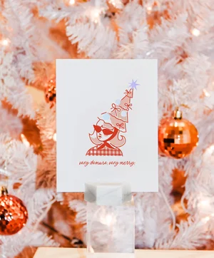 holographic christmas card F*cklalala Christmas Holographic Illustration Card – givethiscrap