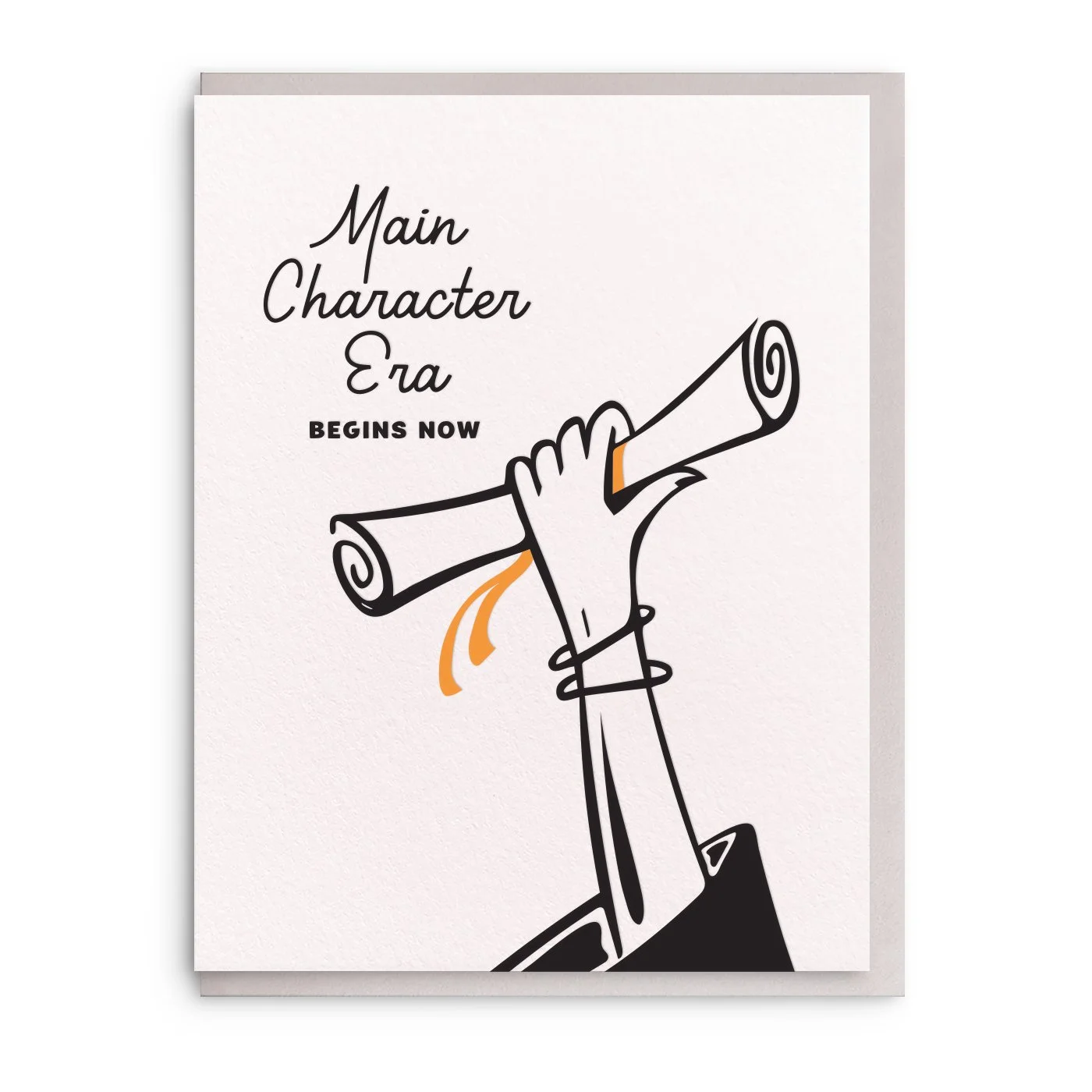 Main Character, Letterpress Graduation Greeting Card