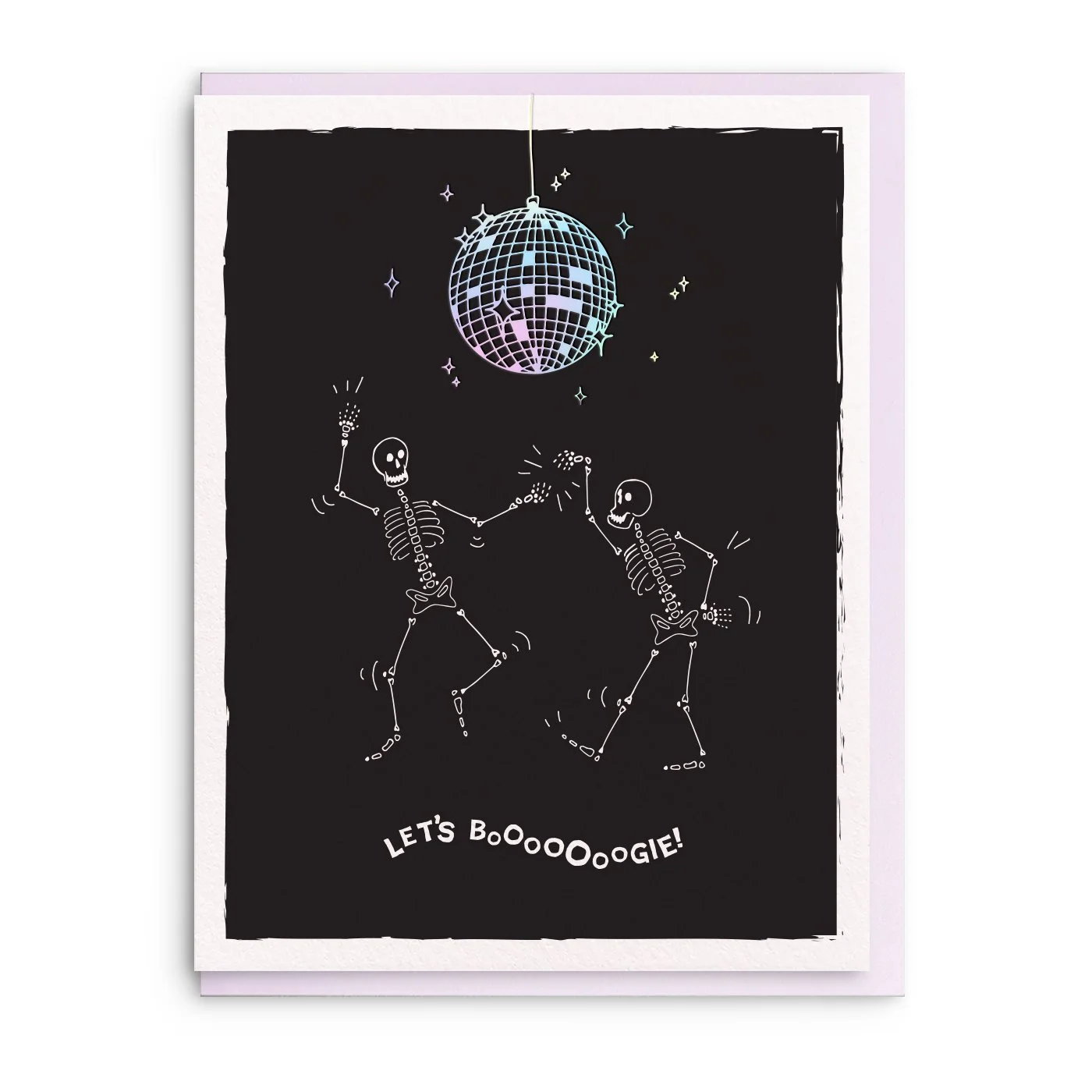 Let's Boogie - Letterpress Halloween Card