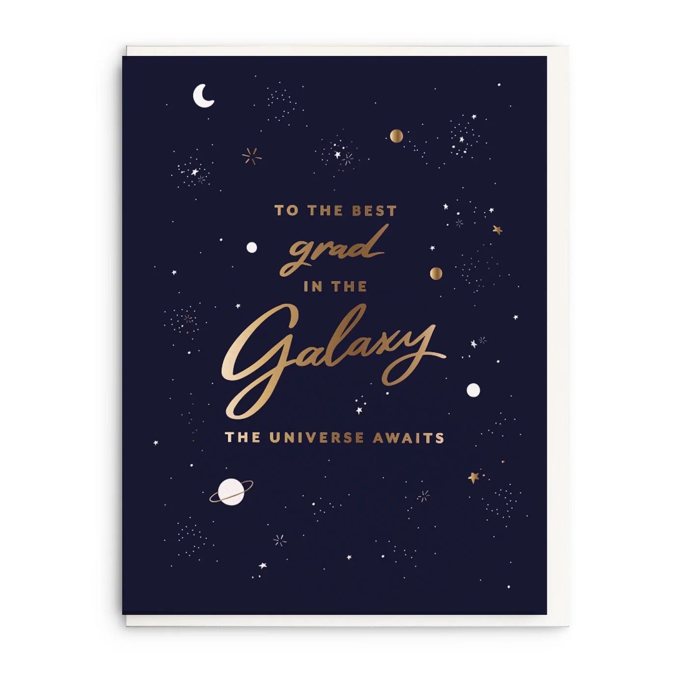 Galaxy Grad - Gold Foil Graduation Card