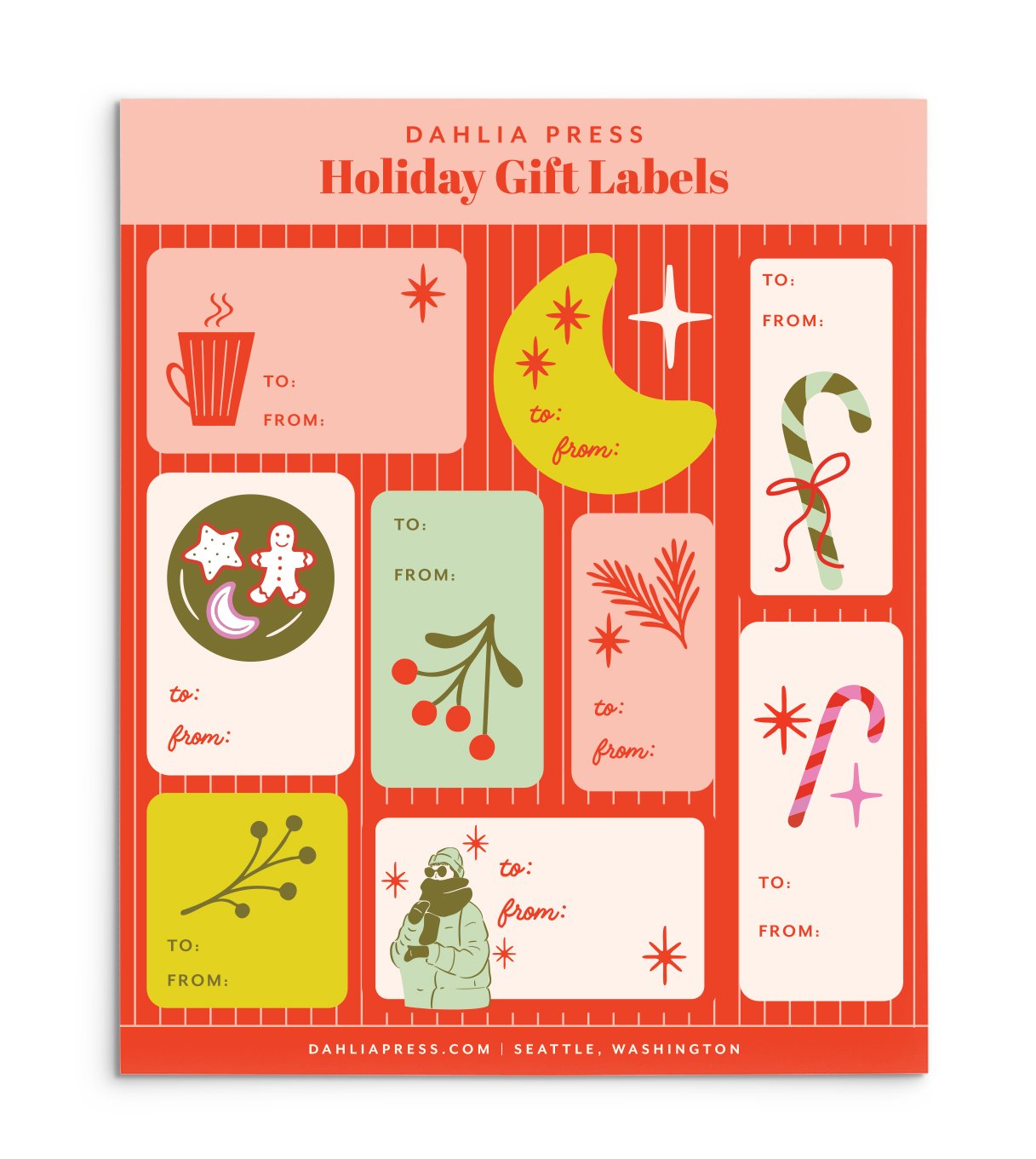 Holiday Gift Labels IV - Sticker Sheets