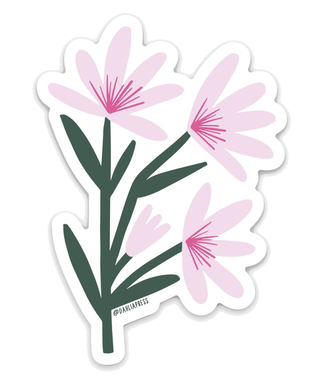 Floral Sticker — Dahlia Press